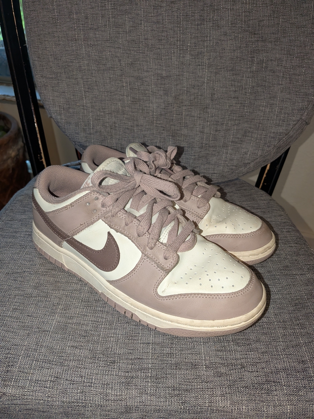 Nike Women's Low-Top Sneakers in Taupe and White